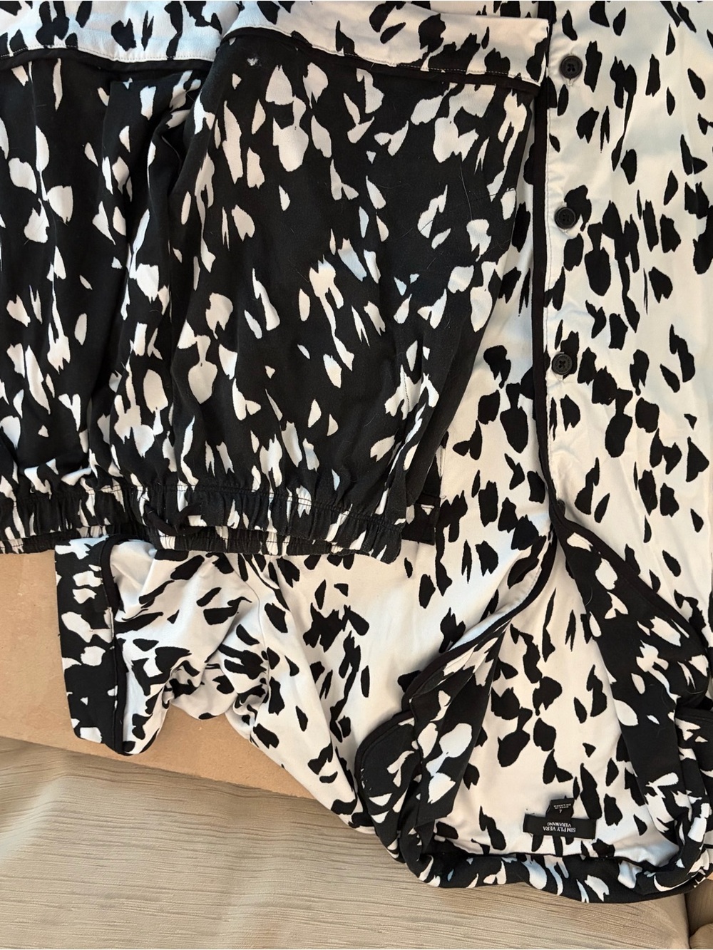 Simply Vera Vera Wang Black and White pajama short set